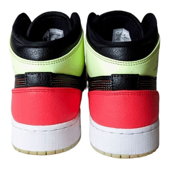 NIKE Air Jordan 1 Mid 'Glow-In-The-Dark' Sneaker Size 7 - Picture 5 of 9